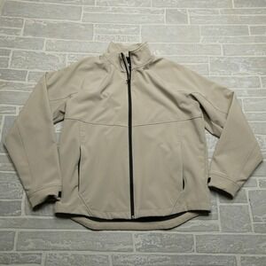 Michael Strahan Softshell Jacket Adult Large Gray Thermal Lined Windbreaker Zip